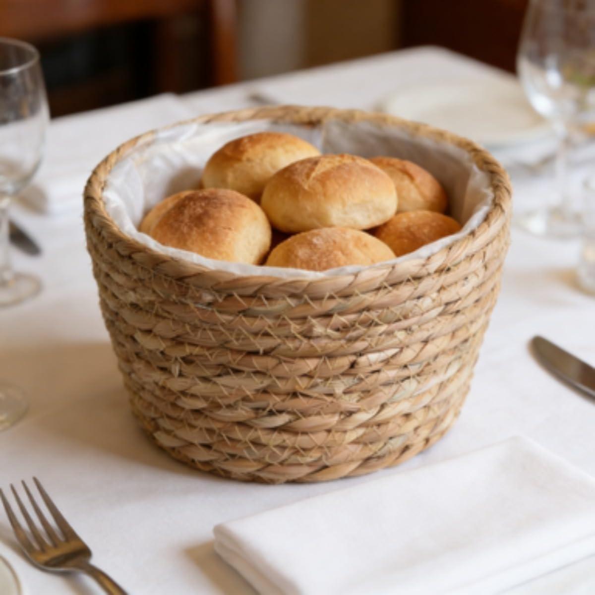 Woven Basket / Seagrass Planter Basket / 9.8 x 7.5 / 1.0