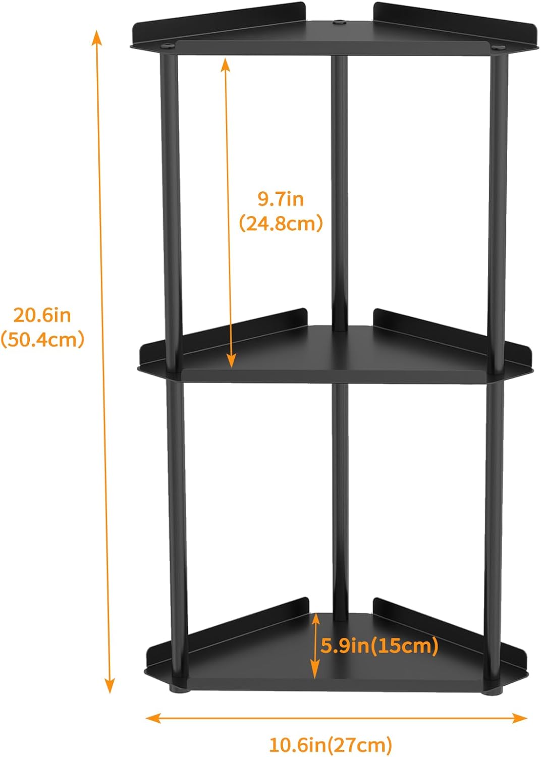 Makeup Countertop Organizers / Black 3 Tier