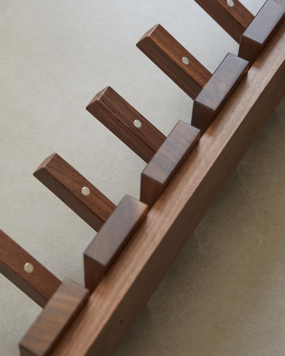 Wood Coat Rack Wall Mount / 5 Hooks
