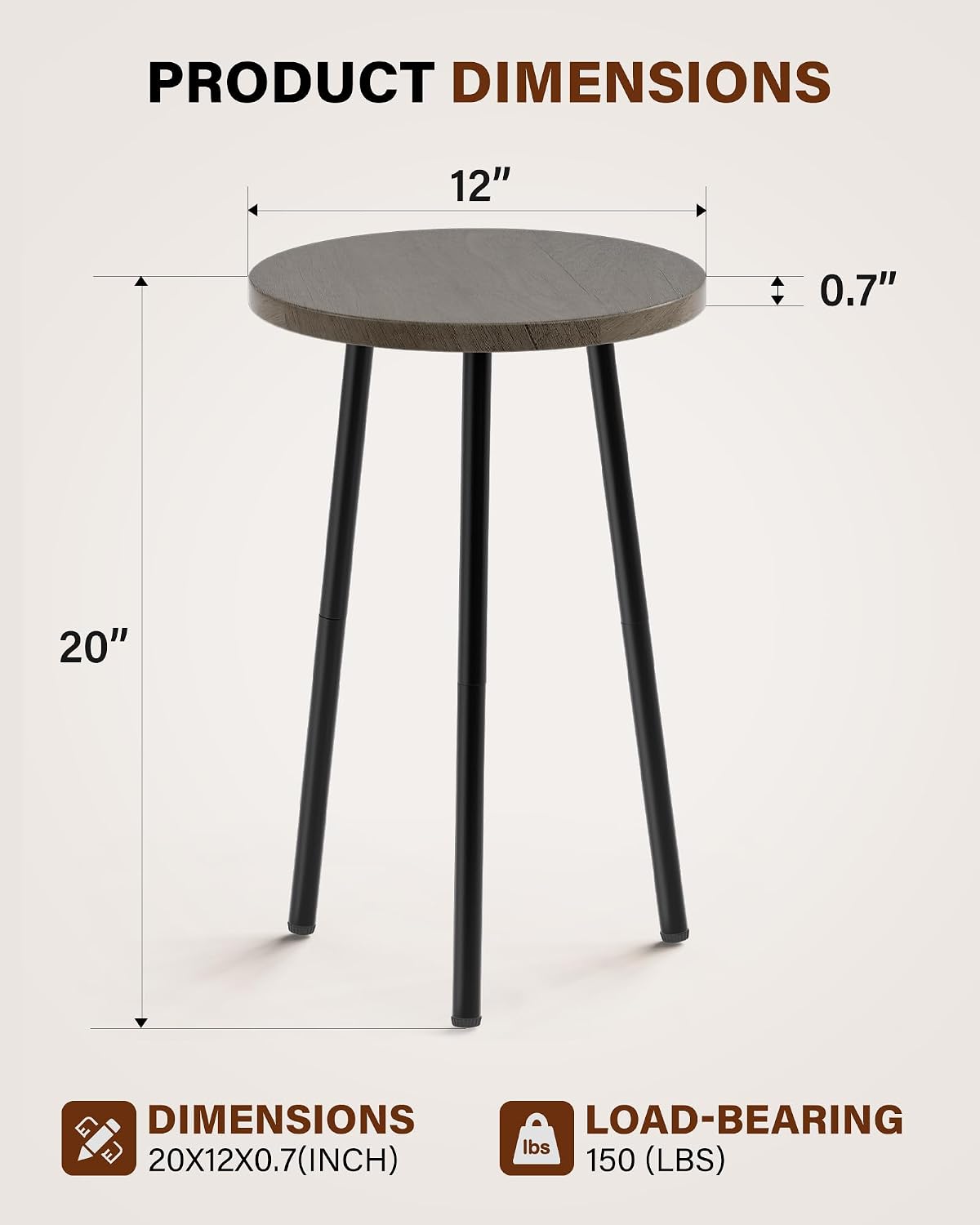 Plant Stand Indoor 2 Pack: Corner Wood 20 Inch Plant Stand - Plant Table | Mid Century Modern Decor - Small Round Plant