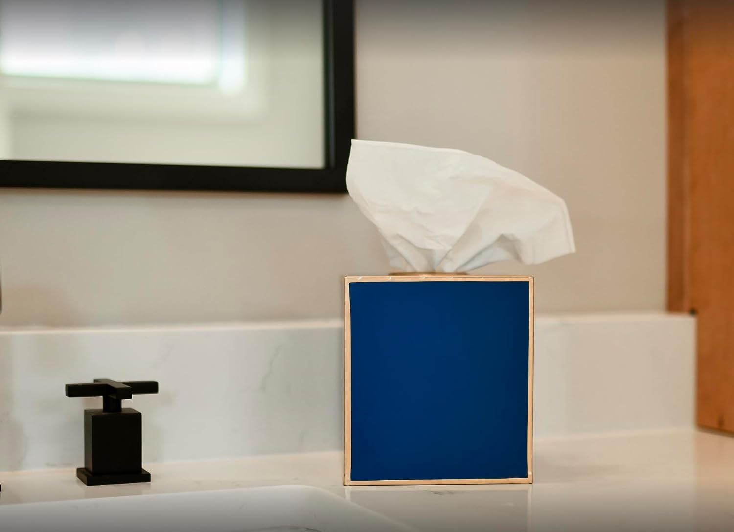Jaye’s Studio Square Tissue Box Cover Cube / Blue