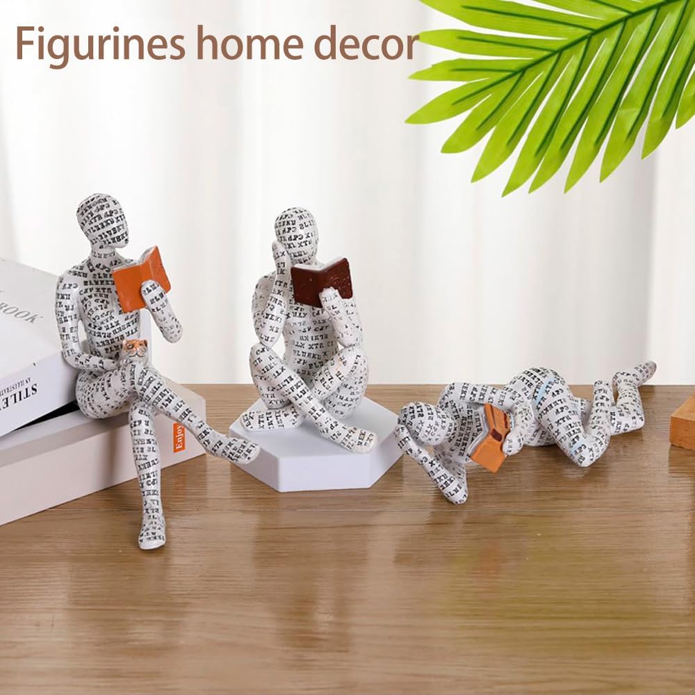 Modern Reading Woman Figurine / B