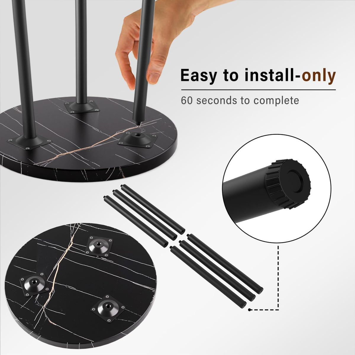 Plant Stand Indoor 2 Pack: Tall Plant Stand 20 Inch Convertible Multi-purpose Flowers Holder - Small Round Side End