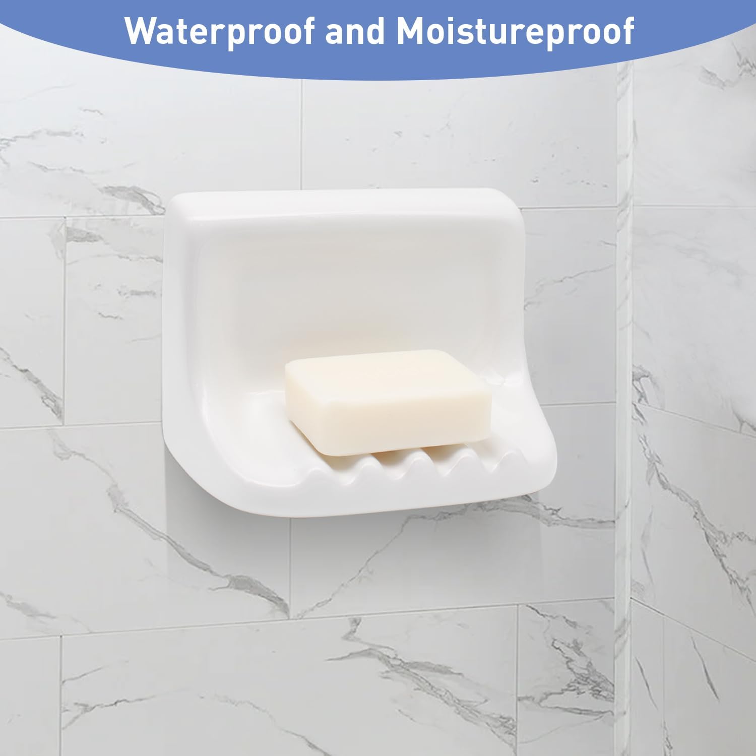 Retro Ceramic Soap Holder Porcelain Soap Dish Holder / White