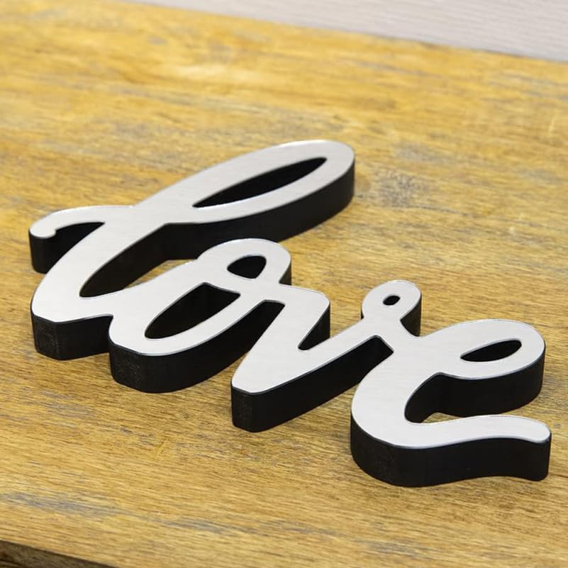 Mirror Surface Decor Letter Sign Love Desk Ornament Acrylic Freestanding Tabletop Sign