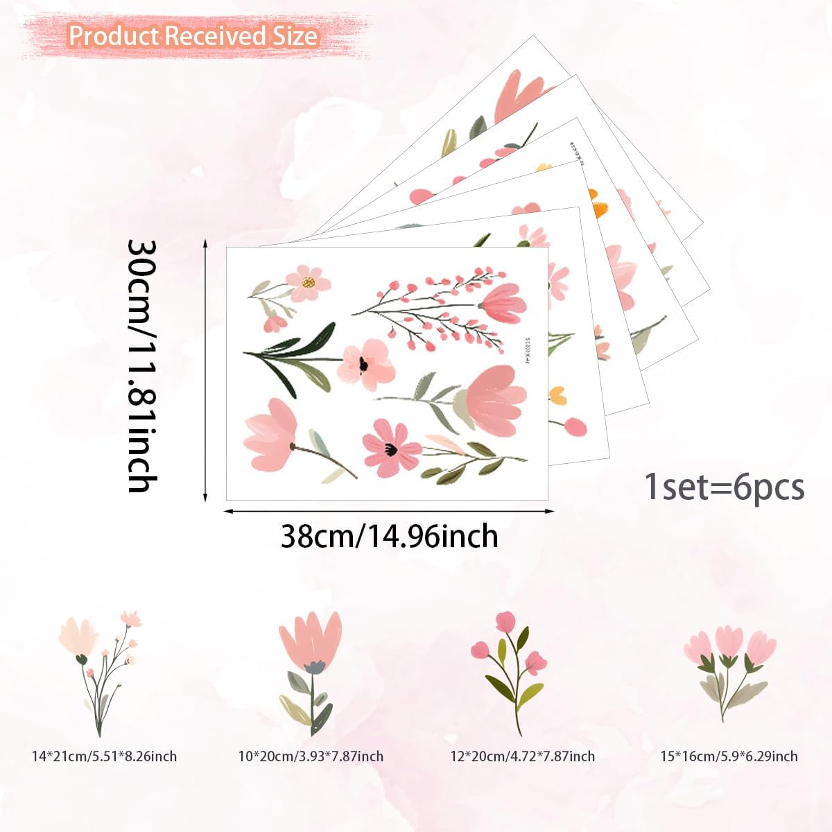 Boho Flower Wall Decals / S203-flower-wall Stickers
