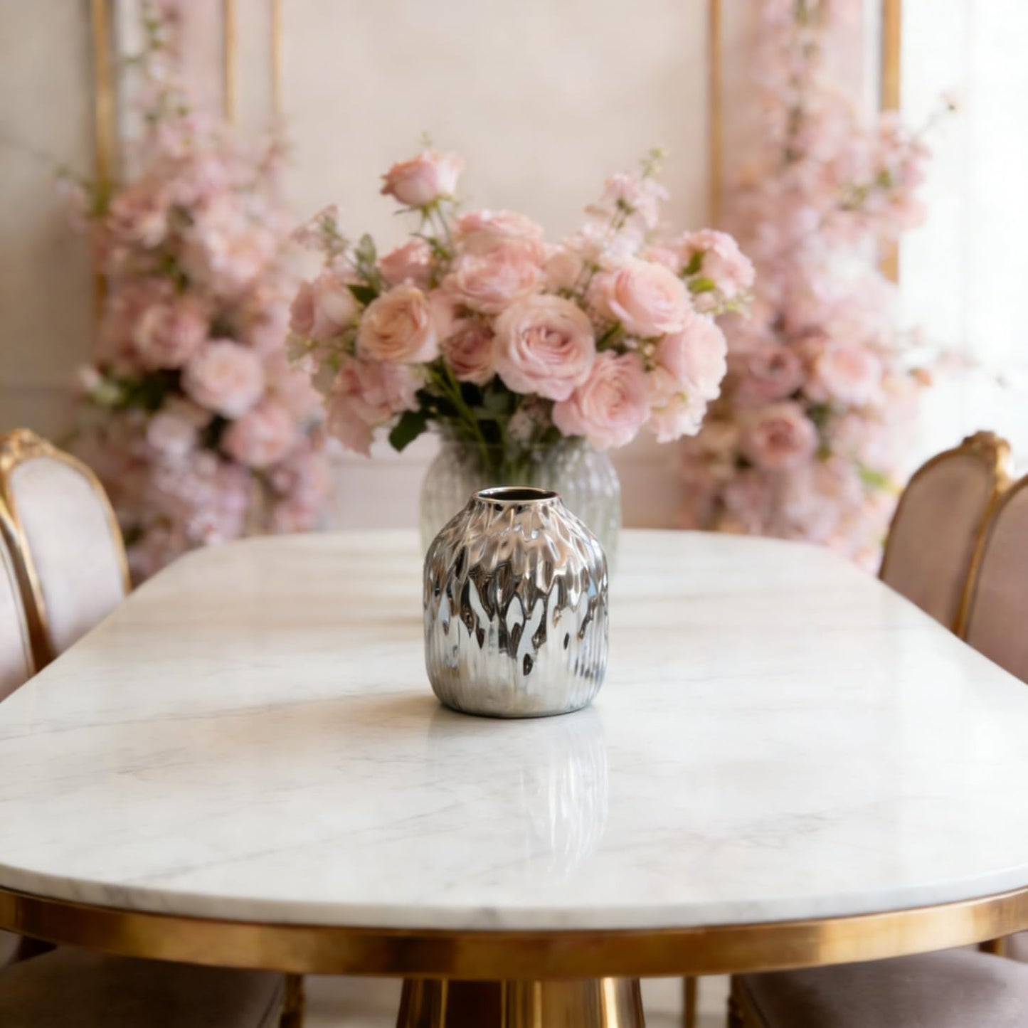 Modern Vases Home Decor / Slivery / Small / 6 Inch