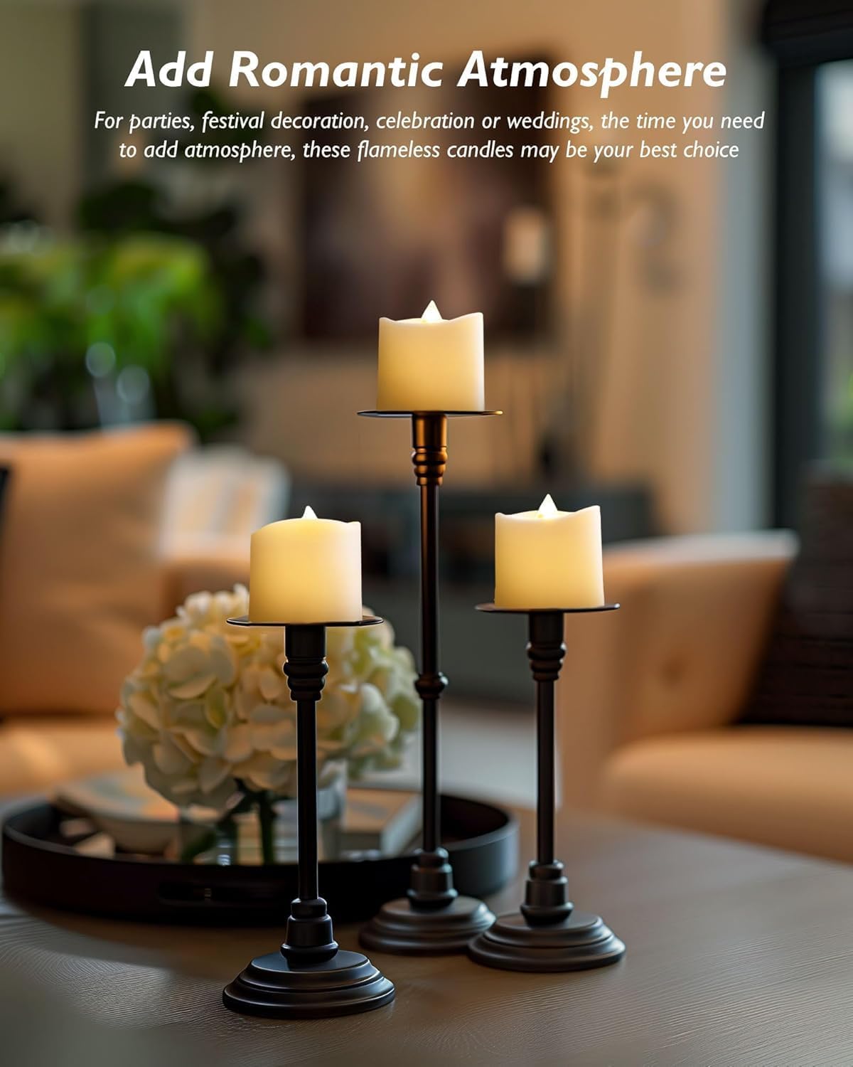 Homemory White Flameless LED Votive Tealight Candles & Timer Remote, 24Pack | Battery operated, 400+ hour runtime