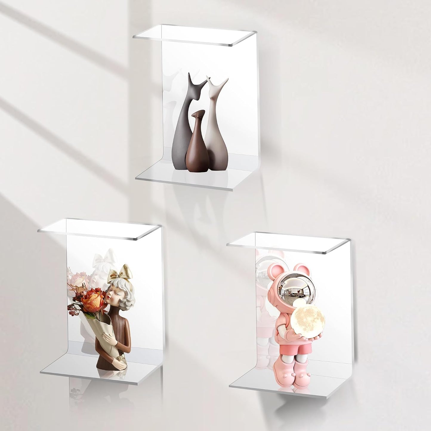 12 Packs Acrylic Display Risers Showcase for Jewelry / 12 PC / Clear