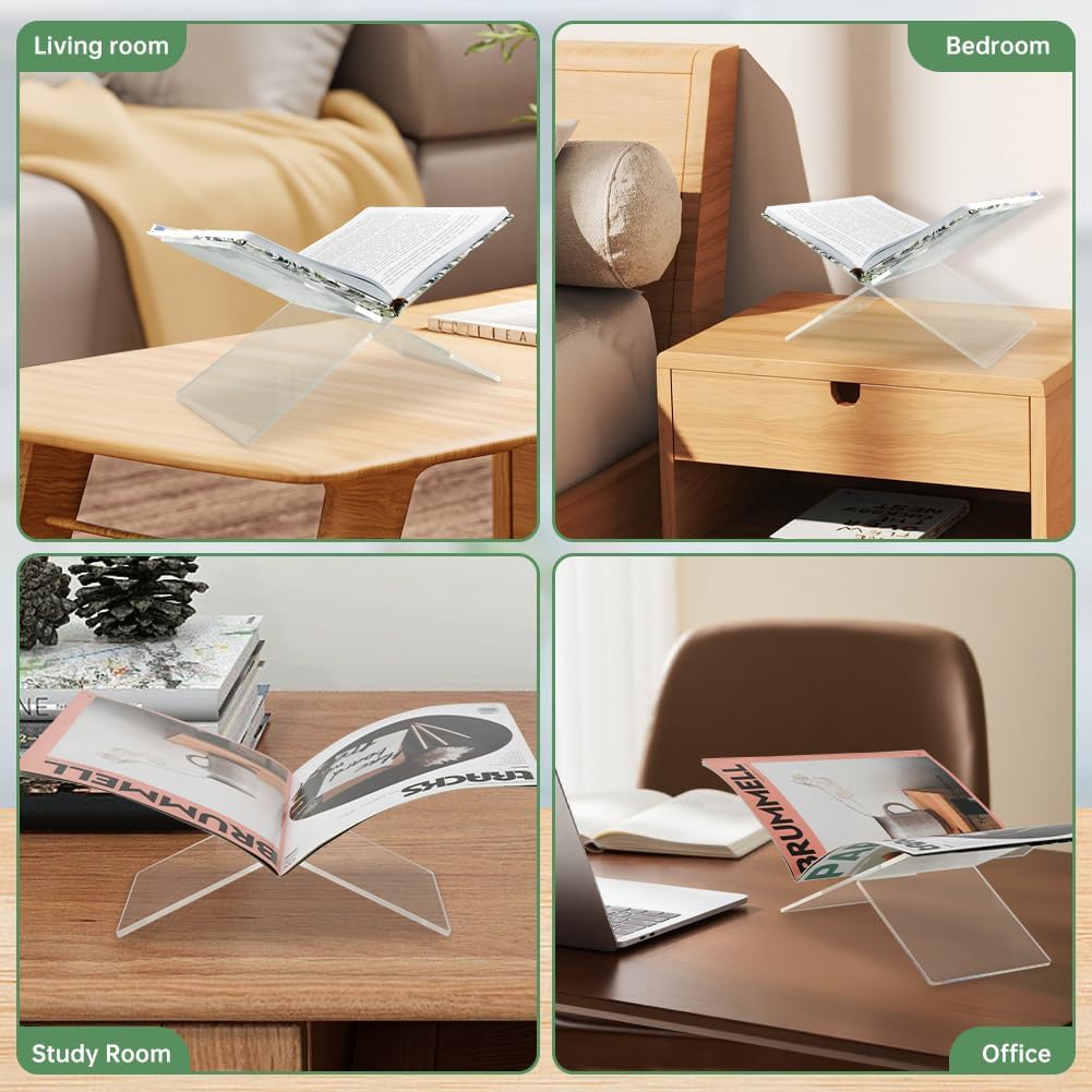 Acrylic Book Holder Coffee Table Book Stand / Transparent