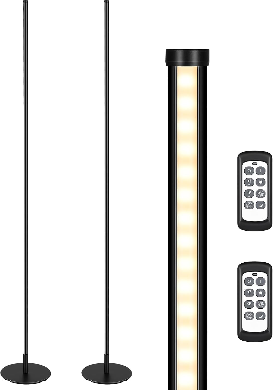Minimalist Dimmable Tall Light / Black / Set of 2