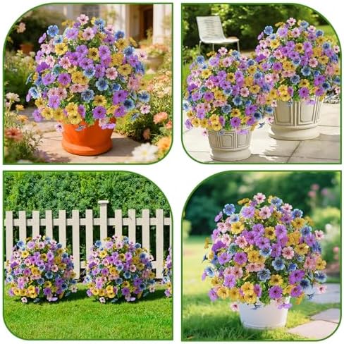 Alupssuc 2Pcs 20" Artificial Topiary Ball Flowers for Outdoors Decoration