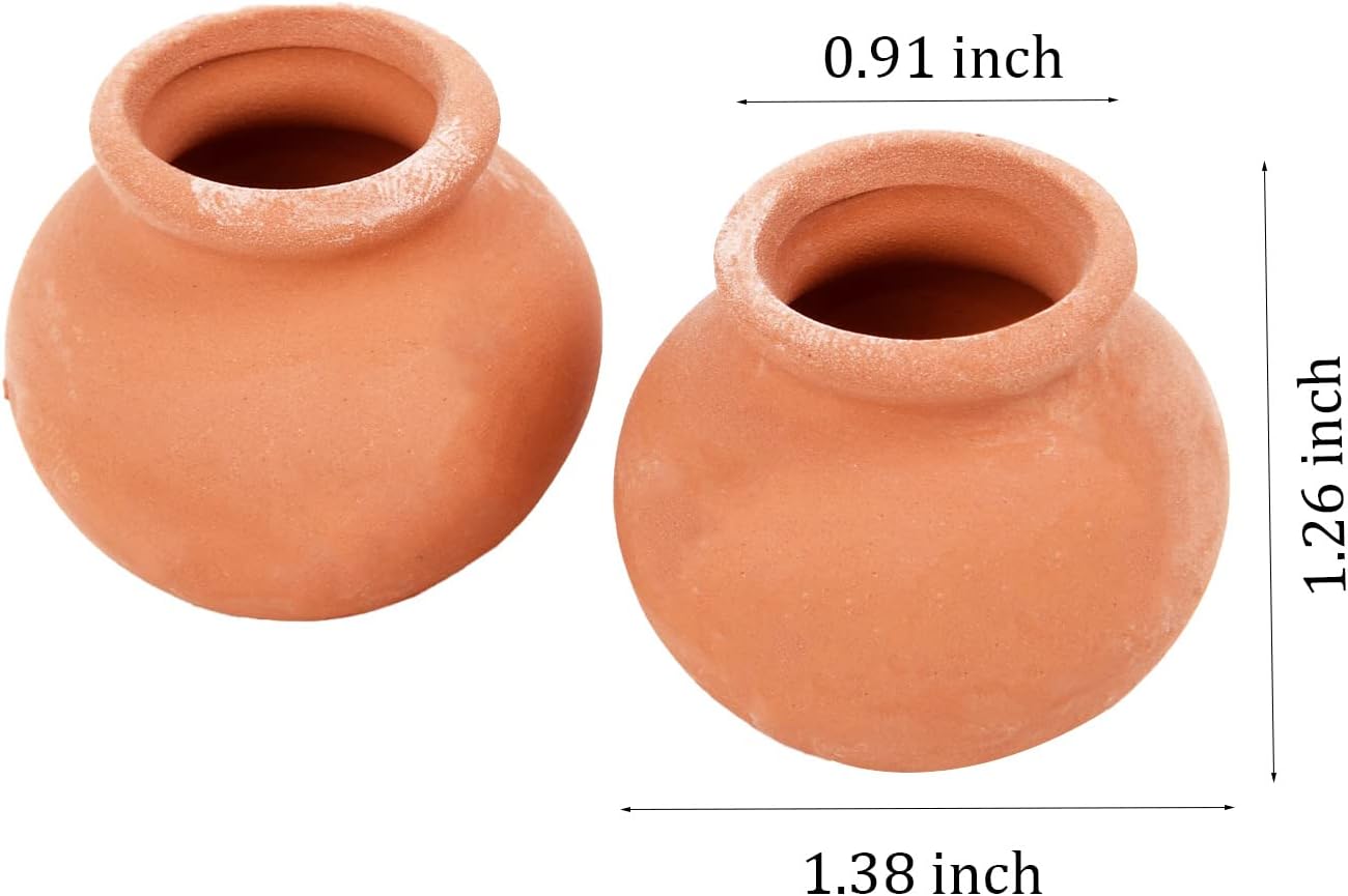 Miniature Tiny Clay Pots Pottery Planter Mini Flower Terra Cotta Pots for DIY Garden Plants / Set E
