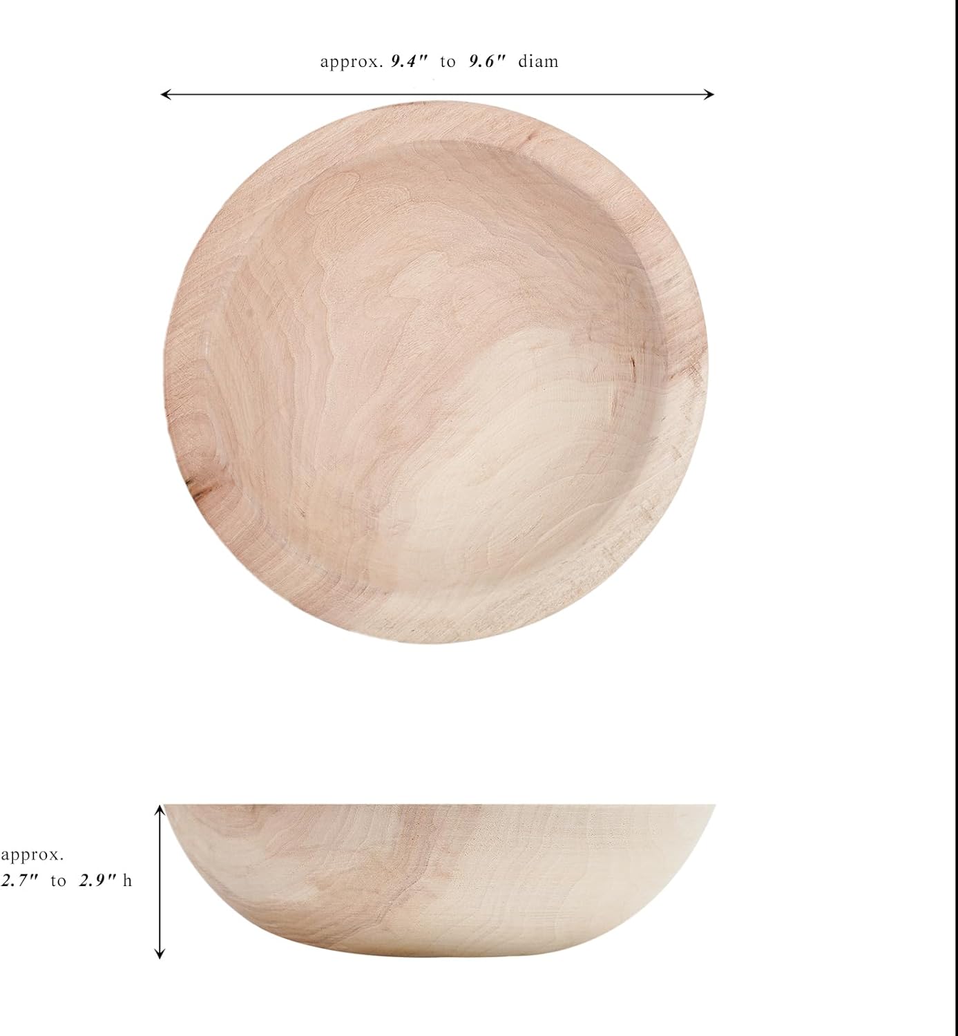 wood dough bowl / Natural