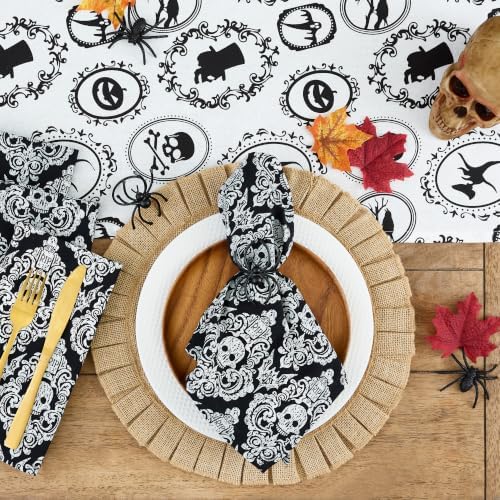 DII Halloween Napkin Rings Novelty Tabletop Décor Set, 2x1.5x1.5, Black Spider, 6 Piece