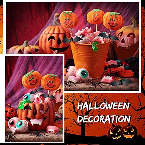 Chengu 6 Pcs Halloween Napkin Rings Bat Ring Holder Black Metal Table Decor