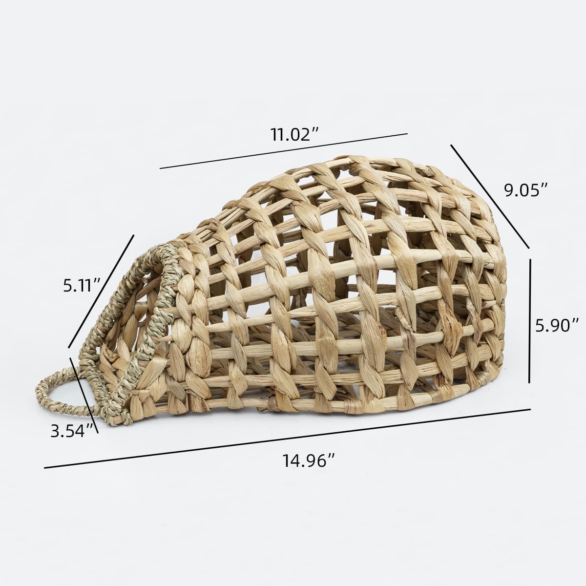 Woven Hanging Basket Water Hyacinth Wicker Wall Basket Handmade Flower Baskets for Organizing
