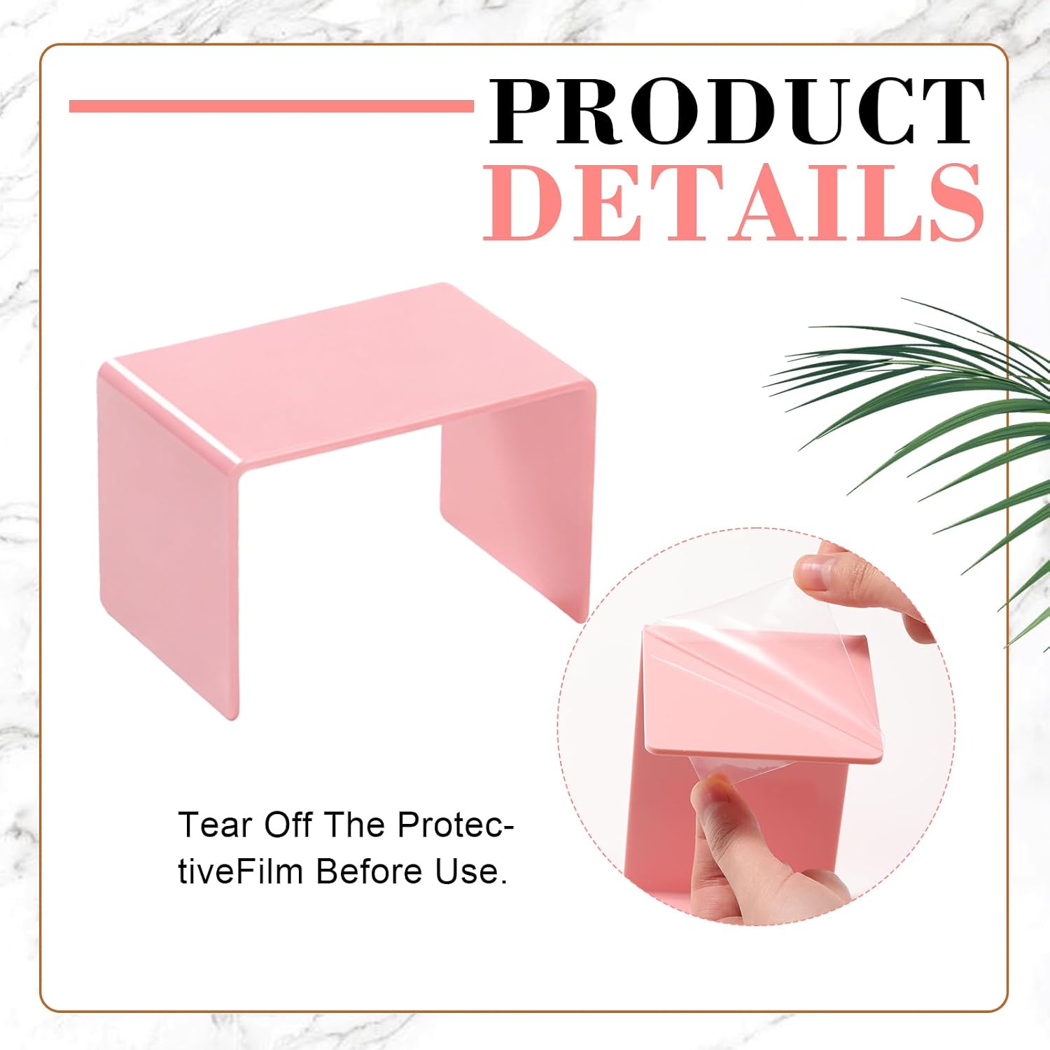 Product Stand / Acrylic Display Risers / Pink / Small Set / Set of 2