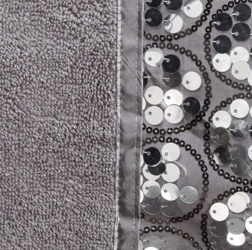 Zahari Home Sinatra 3 Piece Bathroom Towel Set Bath Towel Hand Towel Wash Cloth Absorbent, Silver