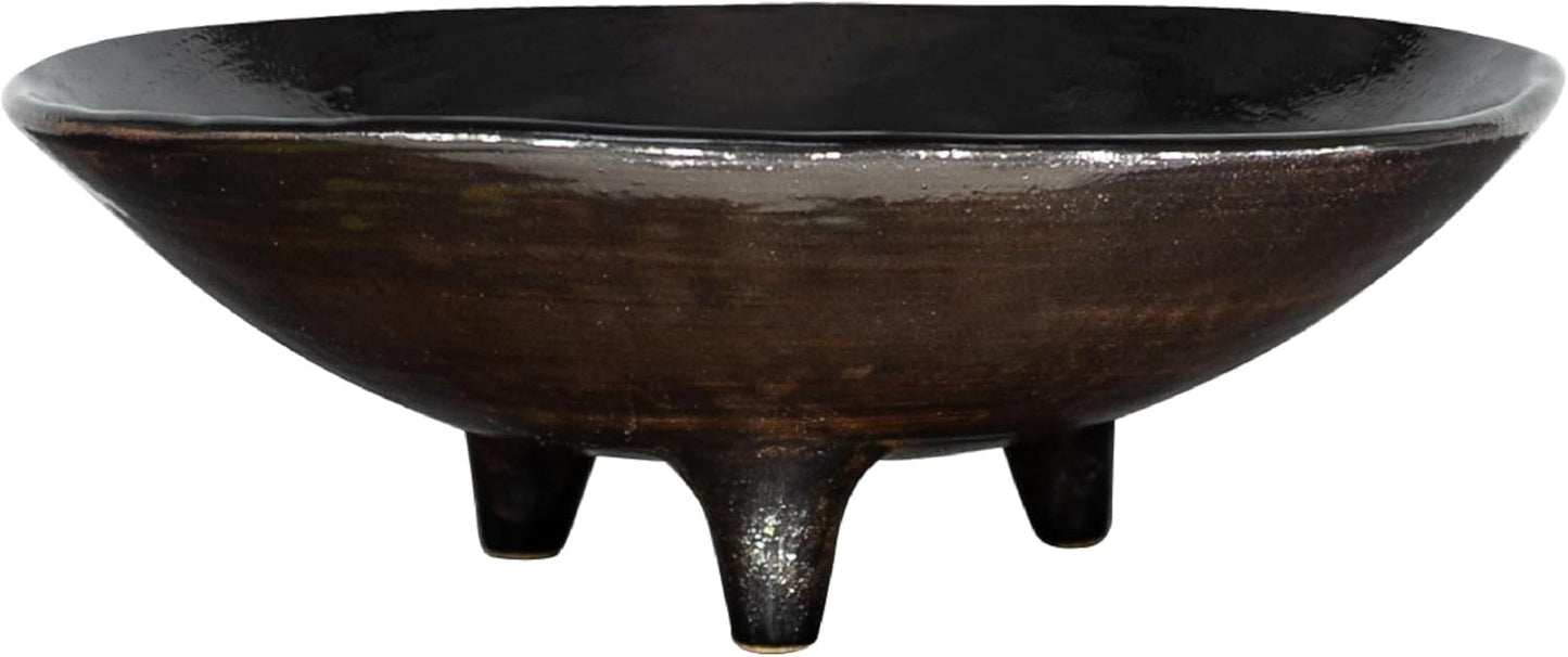 Small Wabi-Sabi Ceramic Bowl / Black / 6 Inch