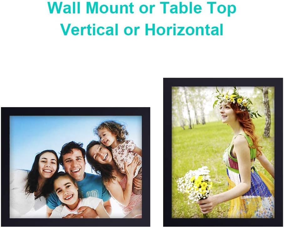 Picture Frame Made of Solid Wood and High Definition Glass Display Pictures / Black / 11 x 14