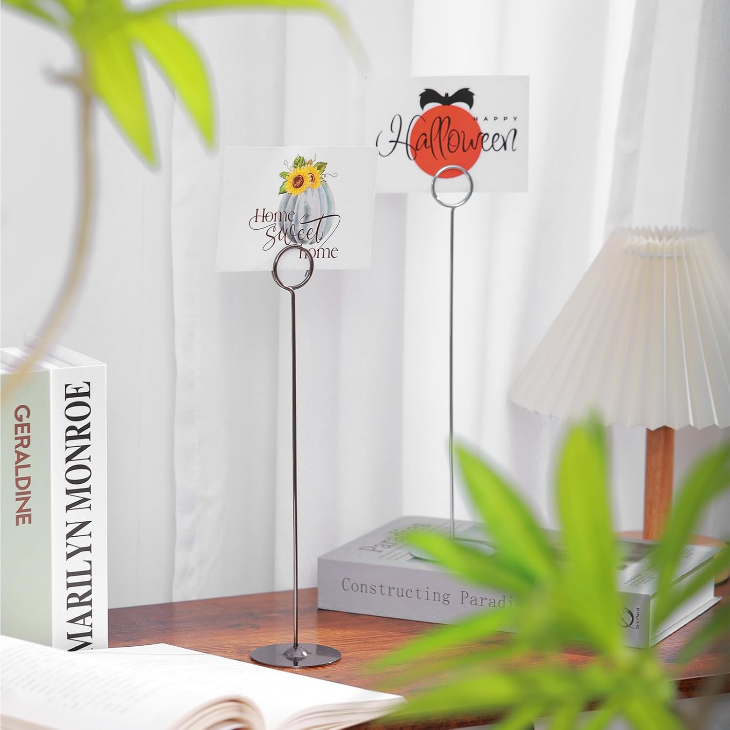 Urban Deco 36PK Table Number Holders Place Card Holders 12 Inch Table Card Holders Steel Card Holders for Photos, Food
