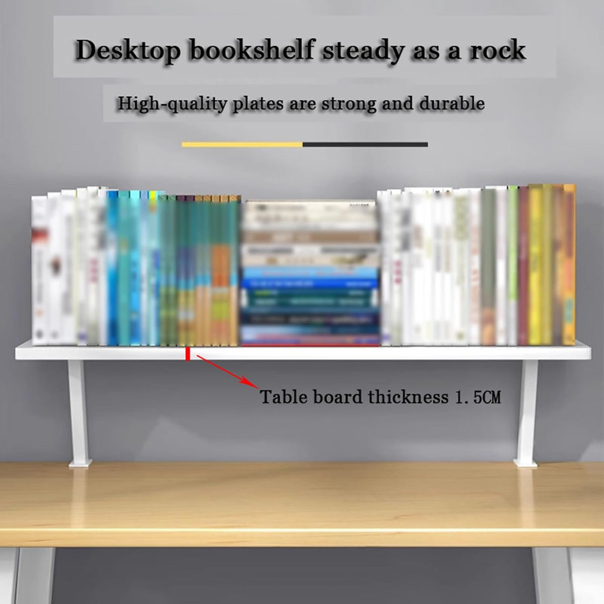 39.4x7.8 in Clamp on Desk Shelf, Adjustable Floating Desks Shelf Space Saving Desktop Extender Storage Organizer for