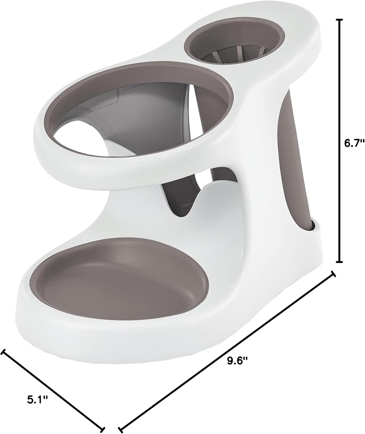 Polder White/Gray Style and Store Bathroom Accessory