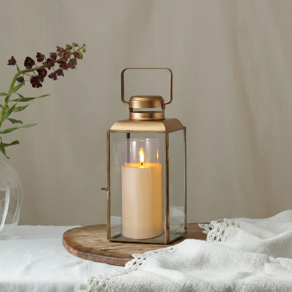Niceme 9” x 4” Large Waterproof Outdoor Flameless Candles with Remote Control Timer, Flickering LED Pillar Candles
