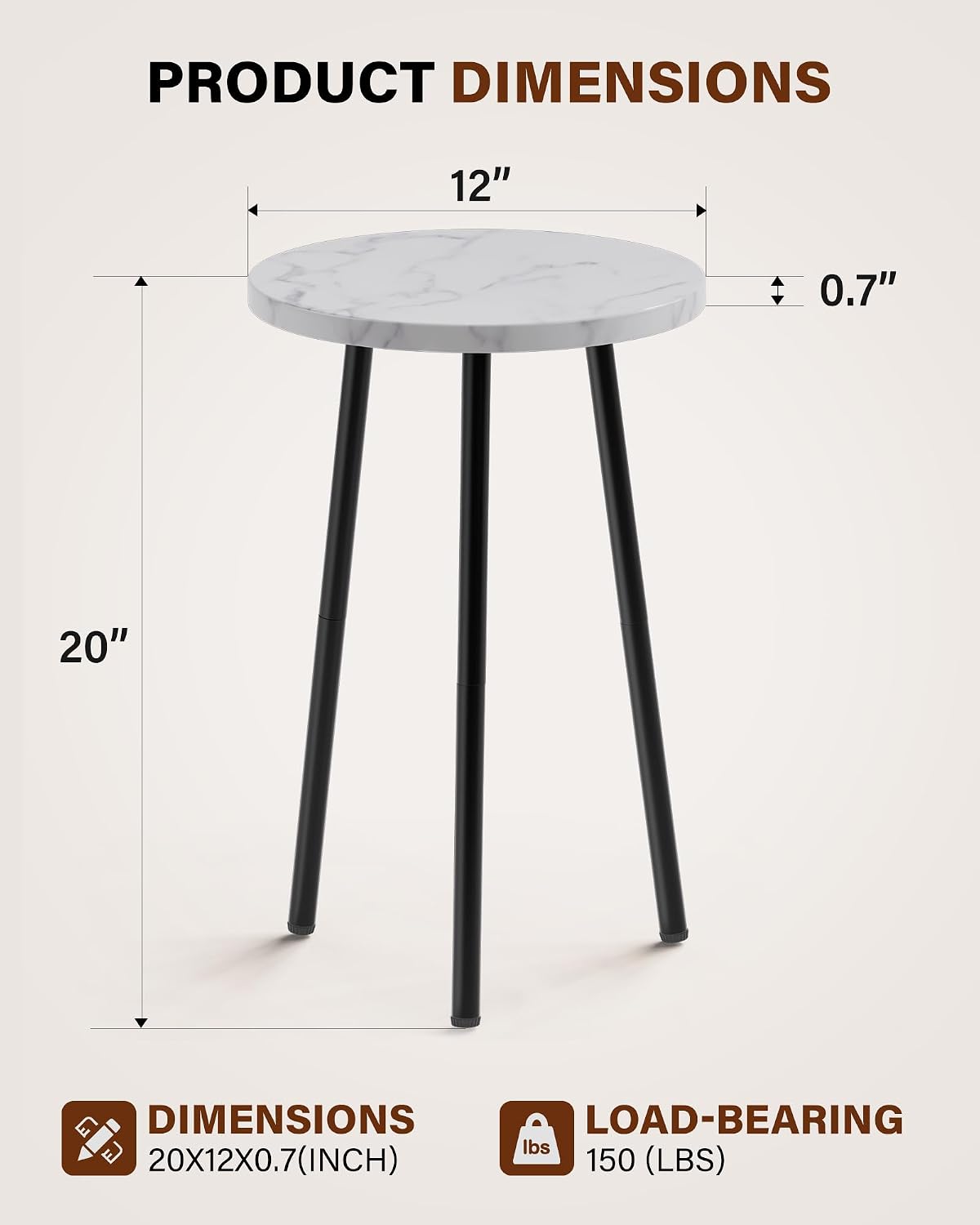Plant Stand Indoor 2 Pack: Corner Wood 20 Inch Plant Stand - Plant Table | Mid Century Modern Decor - Small Round Plant