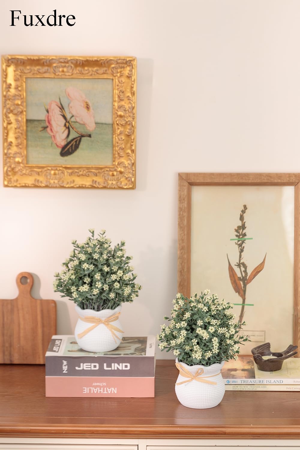 Faux Plants Indoor / Ivory / Floral / Set of 2
