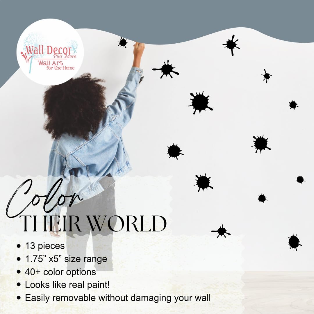 Paint Splatter Decal Set / Black