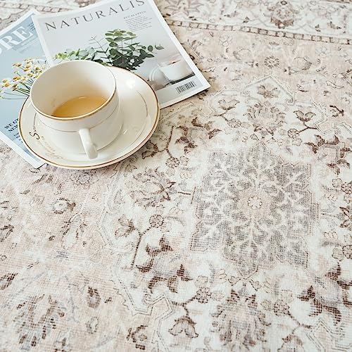 2x6 Hallway Washable Runner Rug : Vintage Soft Kitchen Laundry Runner with Non Slip Backing Farmhouse Entryway Living
