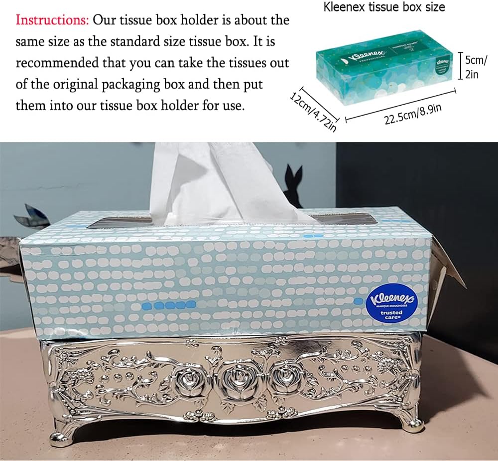 Stylish Bling Acrylic Tissue Box Cover / Gold