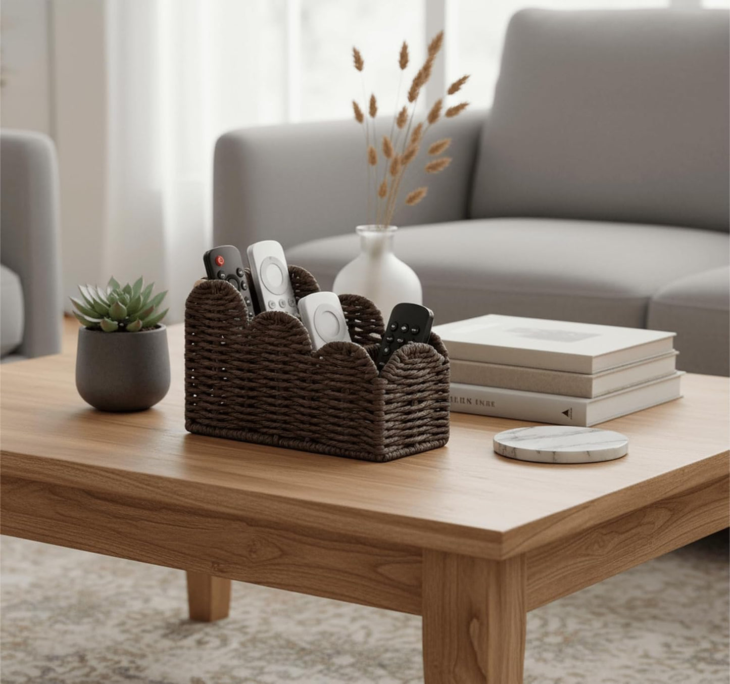 Remote Pen&Pencil Holder Cup / Brown / 3 Slots