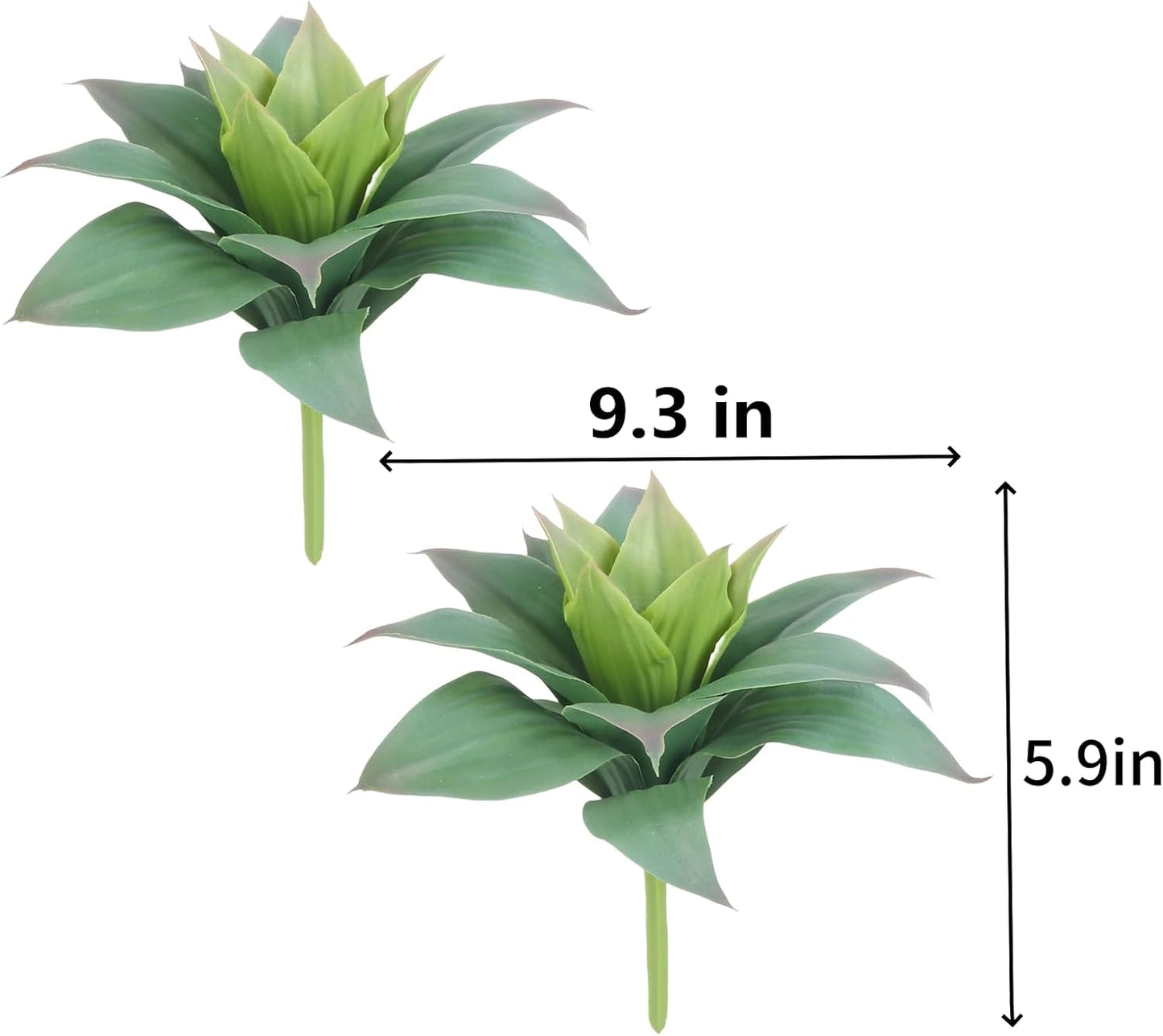 Large Agave Plants Artificial Succulents Fake Succulents Unpotted for Family Office Decor / Set of 2