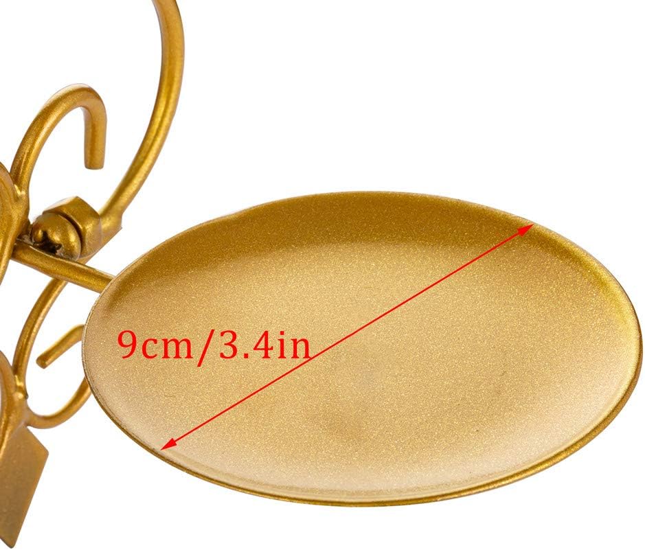 Iron Wall Candle Sconce Holder Hanging Wall Mounted Pillar Candle Sconces Holder / Gold / Set of 2