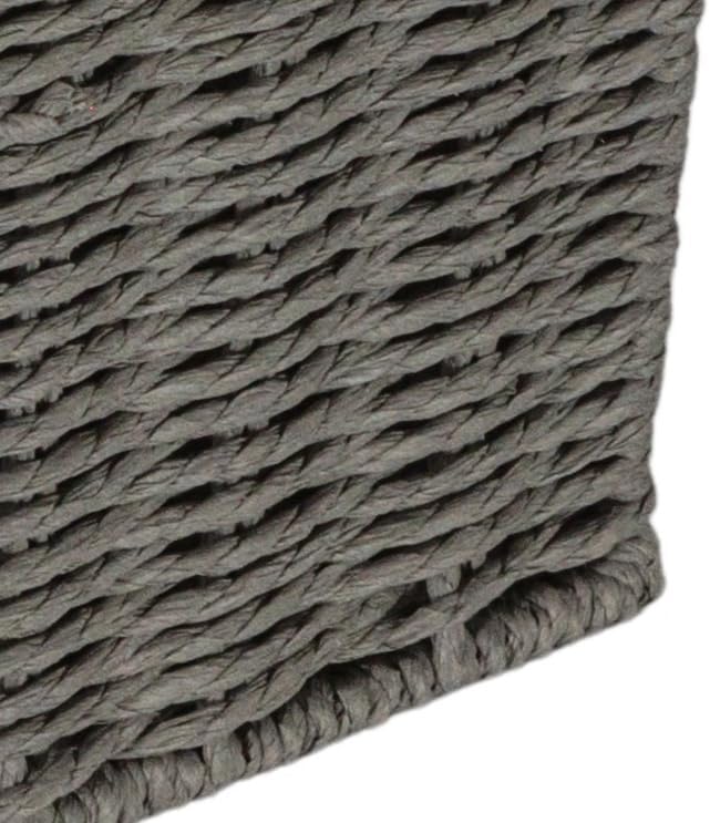 Handwoven Paper Rope Wicker Basket / Grey / Small