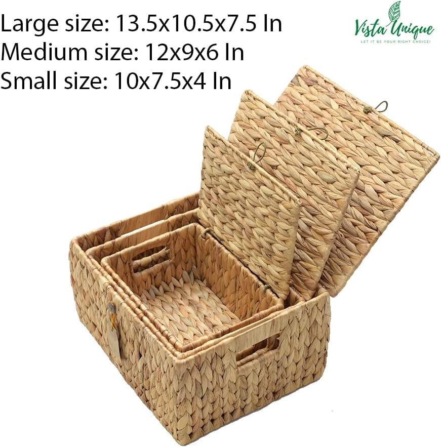 Woven Wicker Basket / Natural / Set of 3
