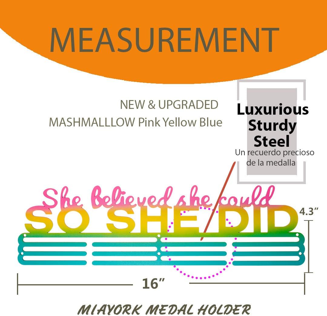 Medal Hanger Display Upgrade-Medal Holder Wall Mount Easy to Install Race Runner for Your Medals
