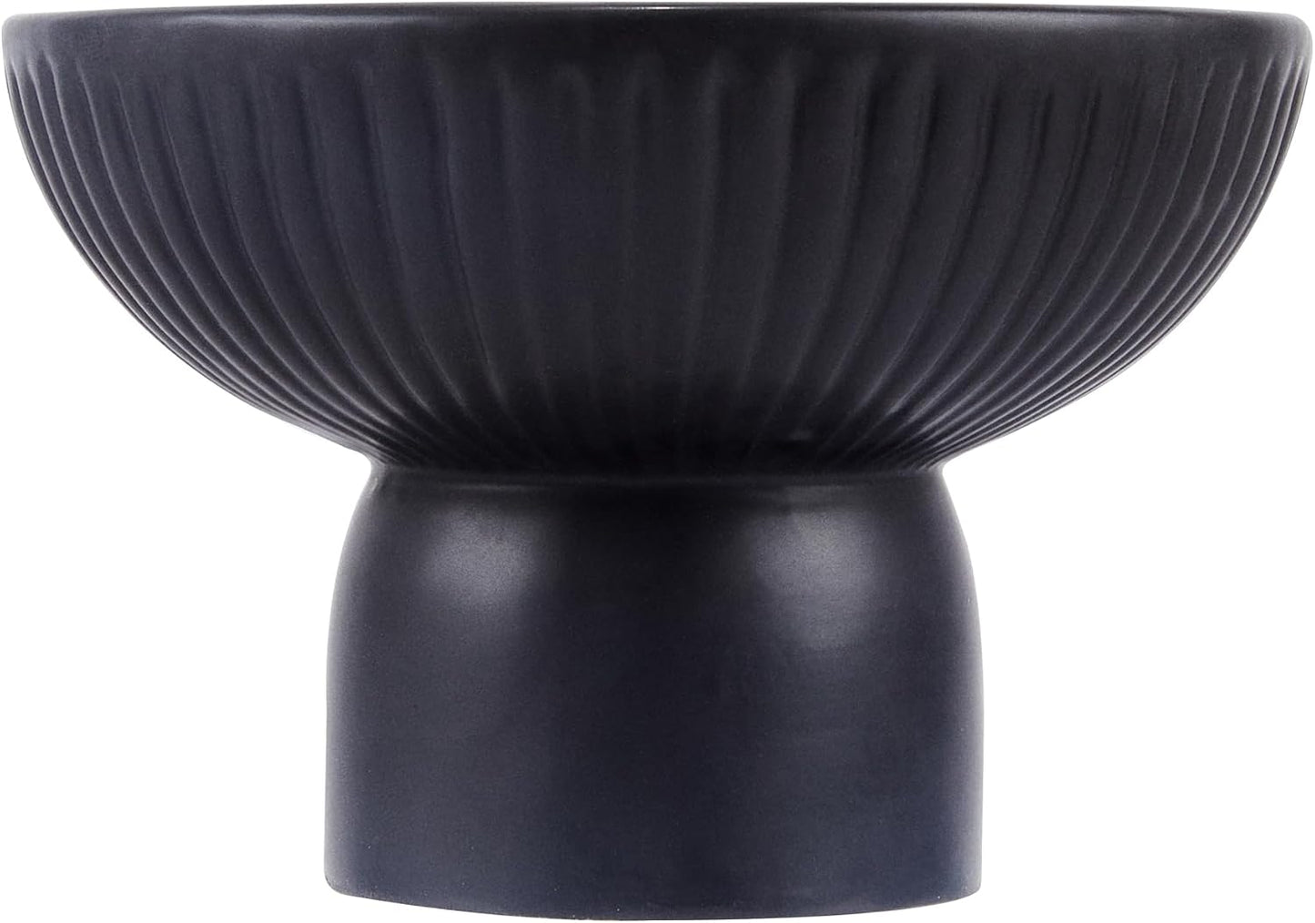 Table Art Flower Vase / Black / Pedestal, 6