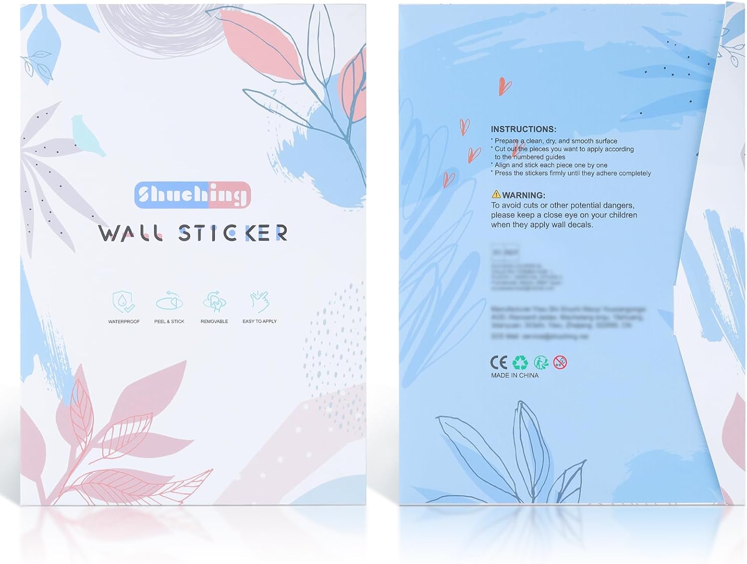 Colorful Shapes Wall Decal Peel and Stick / Diy Colorful Shapes