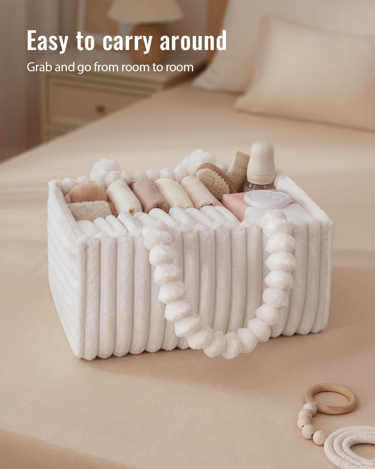 Nursery Storage Basket / Cream White