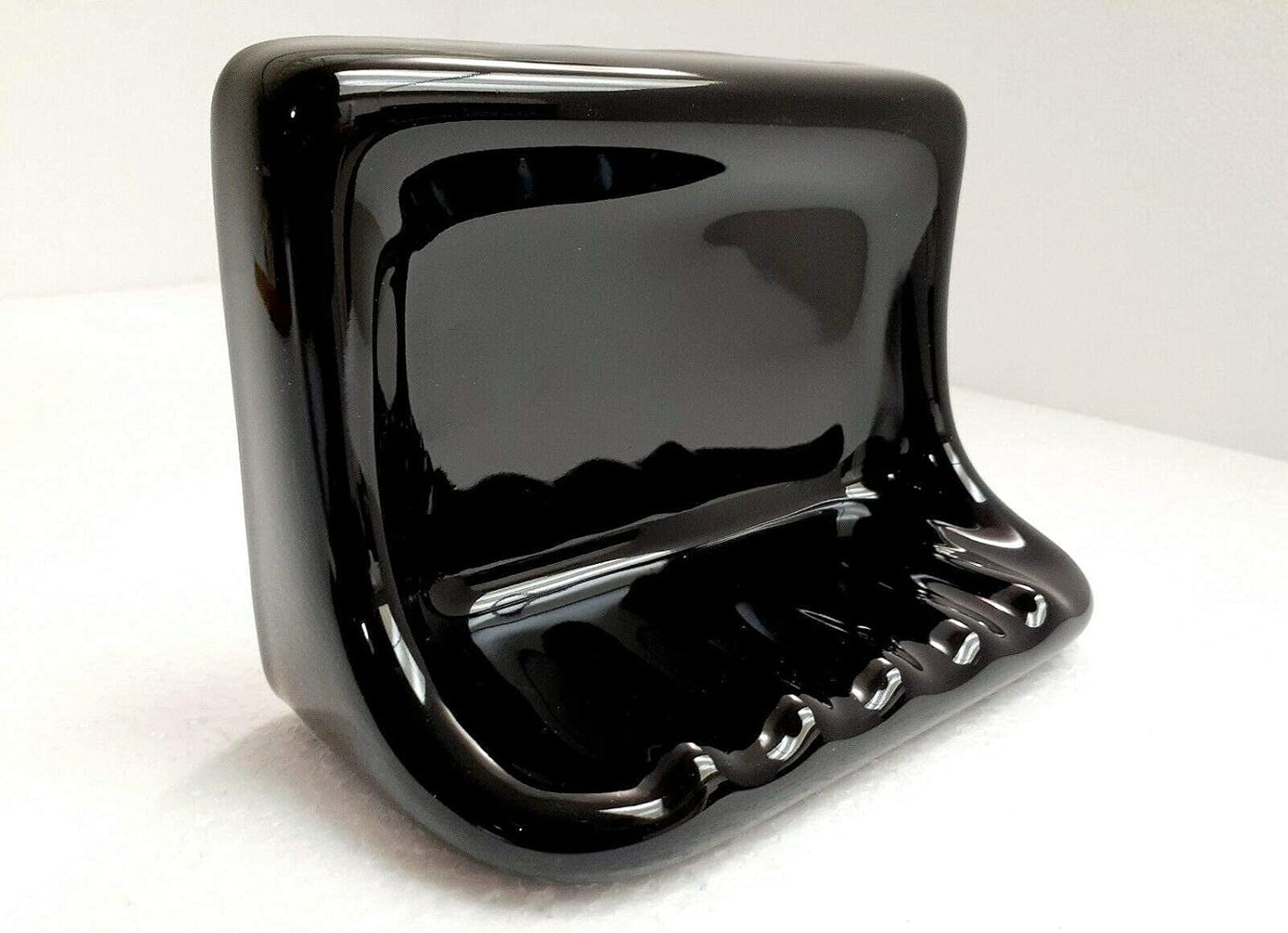 Ceramic Tile Shower Soap Dish Tray Bathtub Vintage Mid Century Modern Vintage Retro / Black