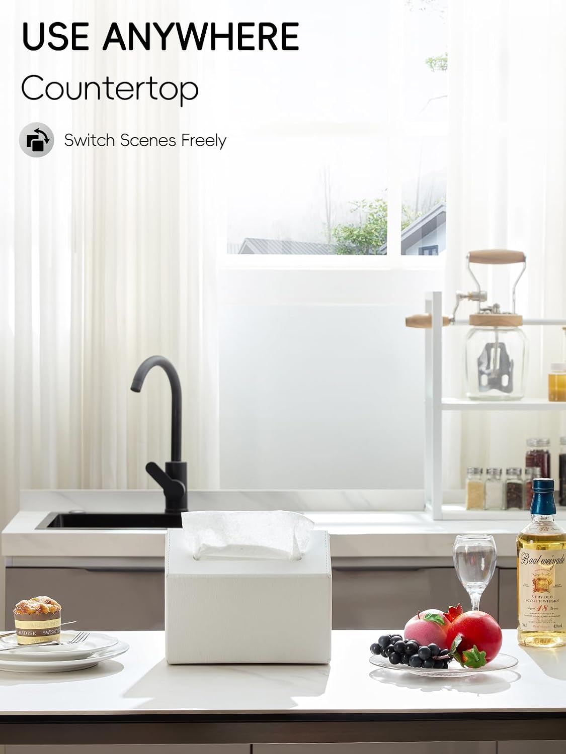 Hand Towel Box Cover Holder / Plain-polar Ice / Plain Style