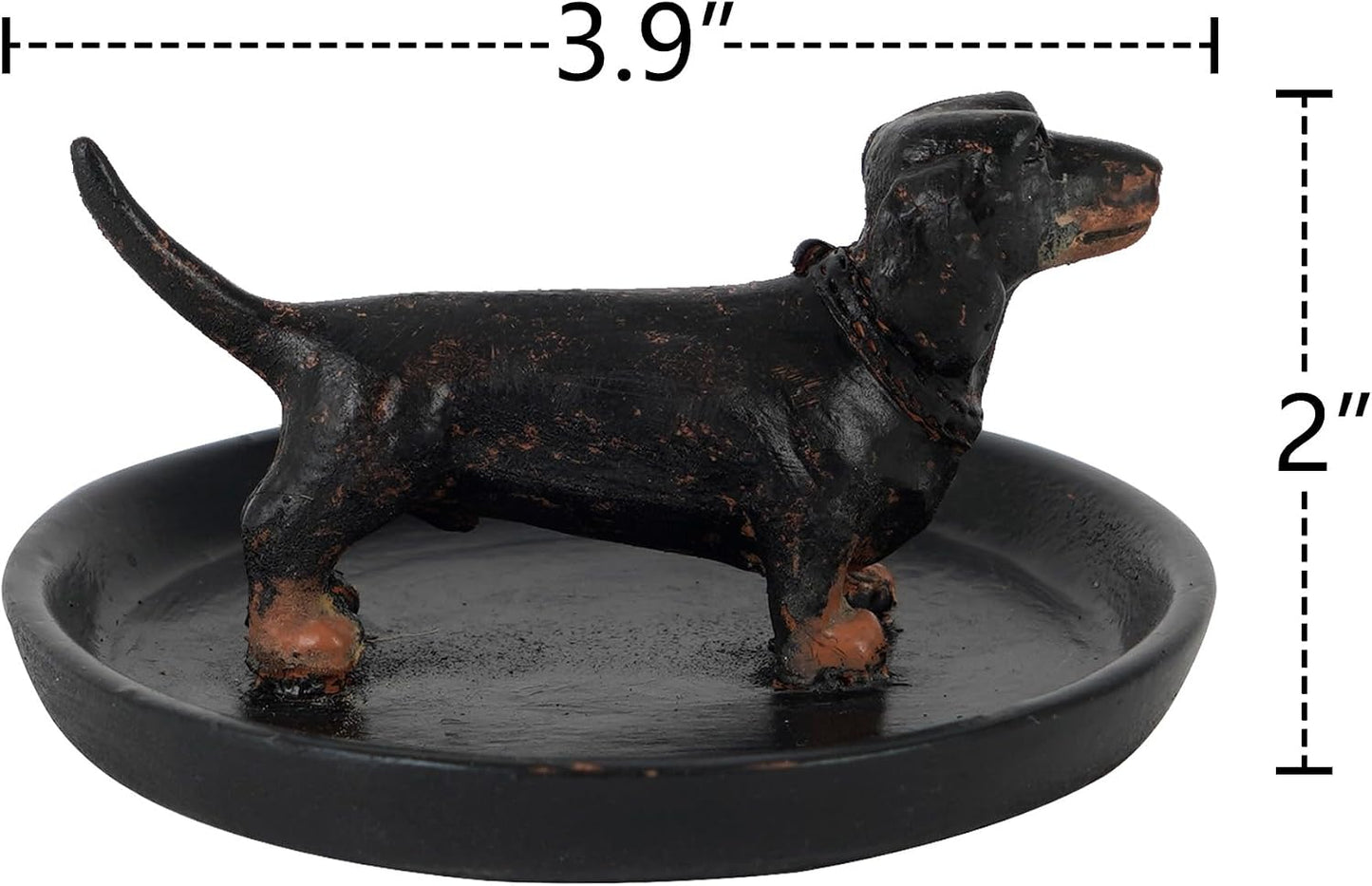 Resin Dachshund Jewelry Tray