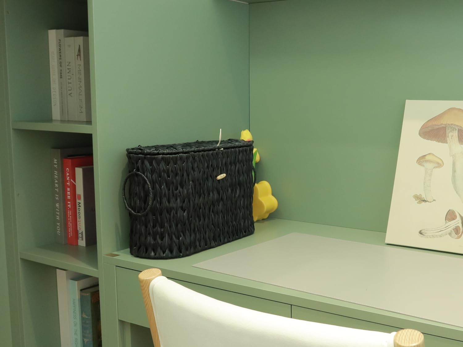 Wicker Toilet Paper Storage Stand / Black