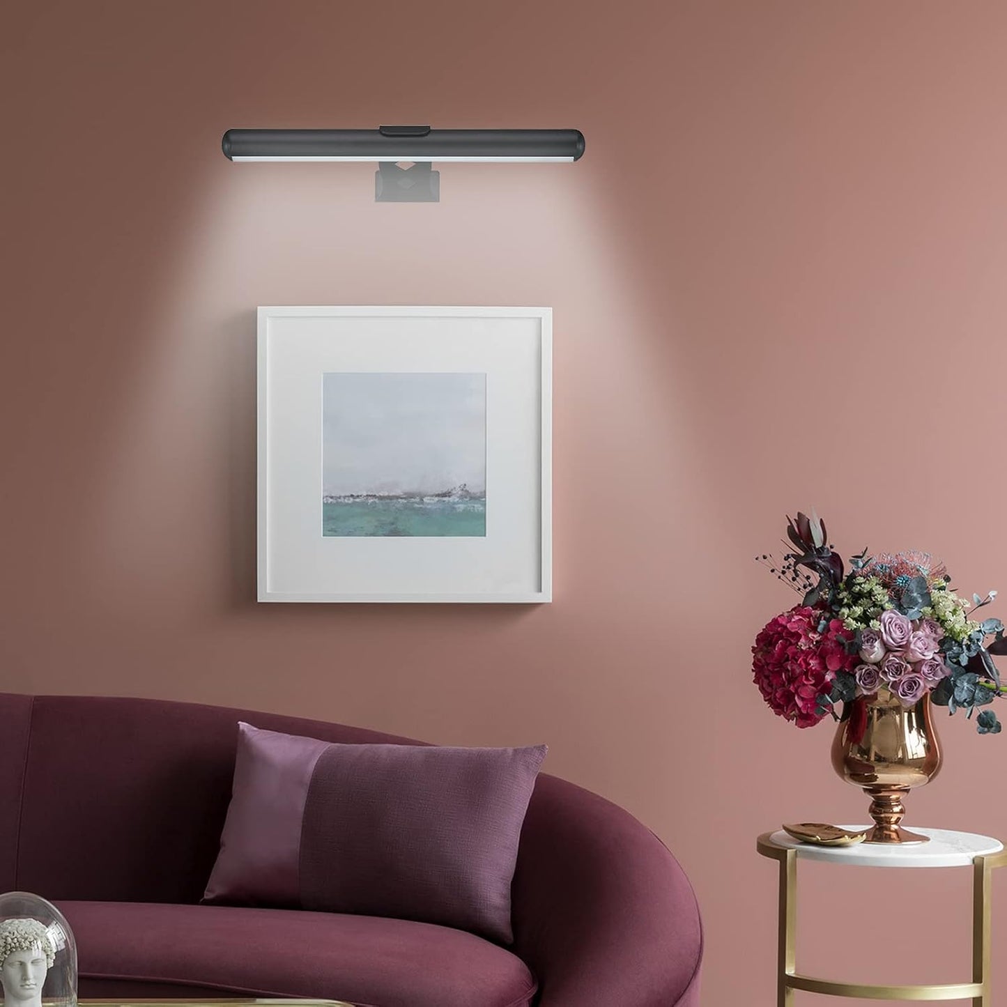 MIOBLUE Rechargeable Picture Lights with Remote,Full Metal Painting Light Display LED Battery Lamp with 3 Lighting