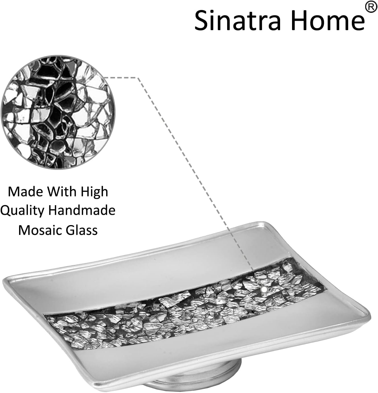 Zahari Home 4pc Sinatra Stylish Bathroom Accessories Set Liquid Soap Dispenser, Tumbler, Tooth Brush Holder and Soap
