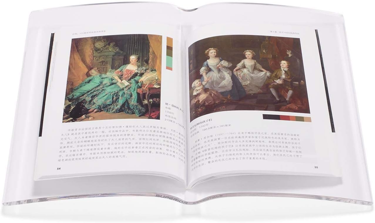 Clear Transparent Bookweight-Bookcover-Pageholder Book Protector (Full/Standard Hardcover Book Size: 12" Wide x 9" Tall)